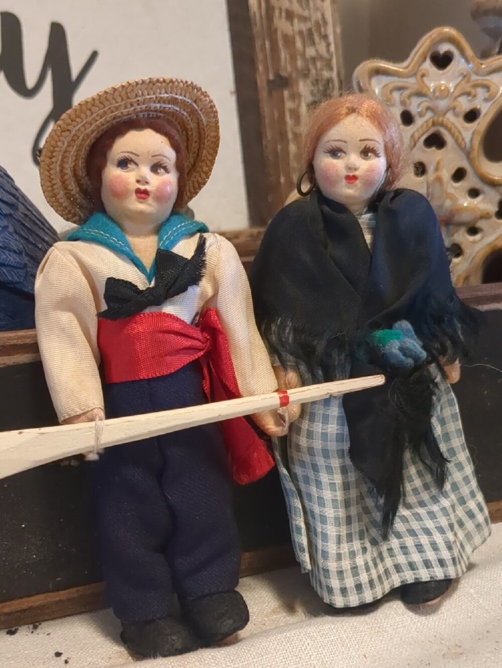 Vintage Traveler Dolls - Pair